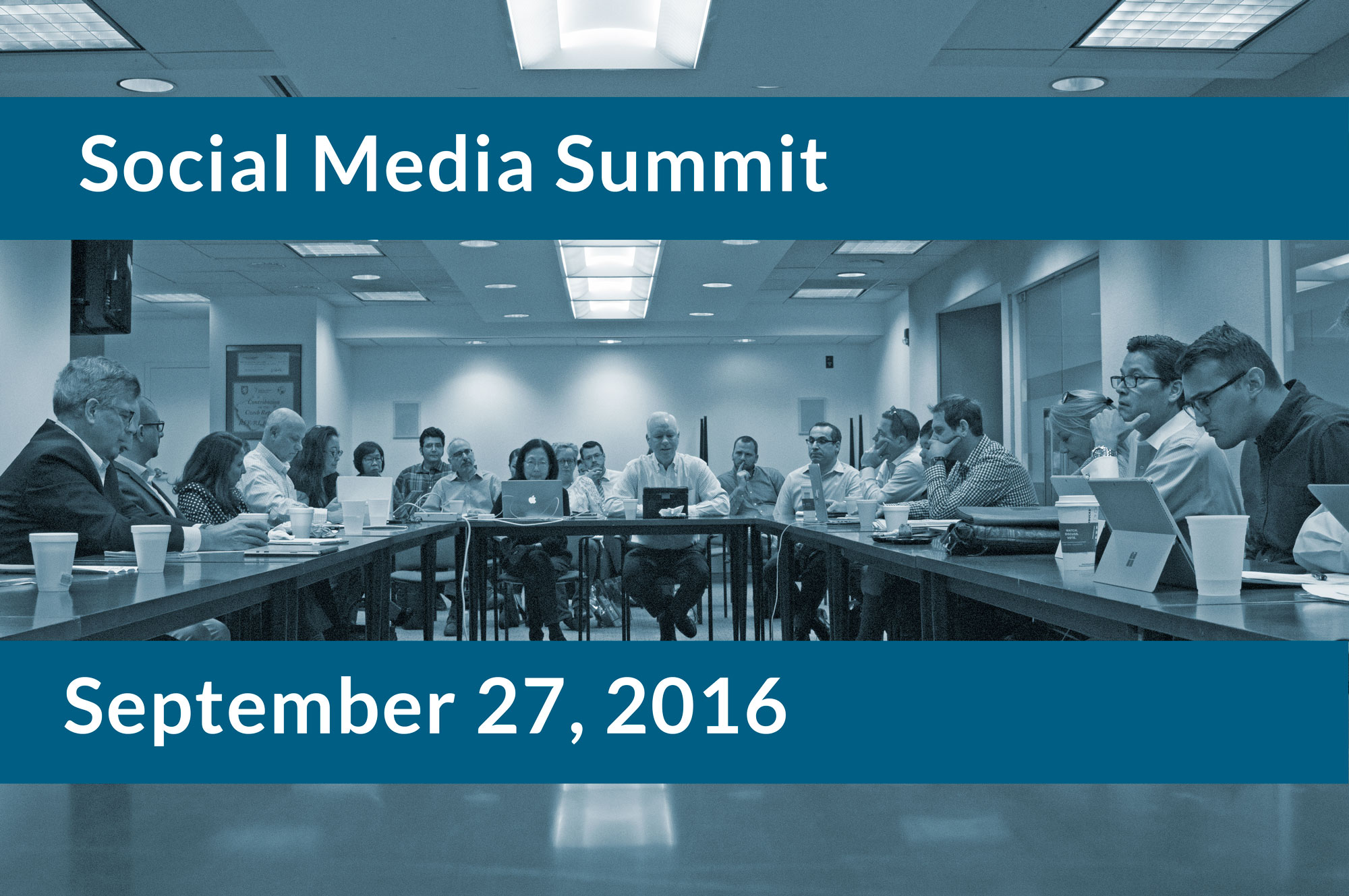 Social Media Summit participants meet.